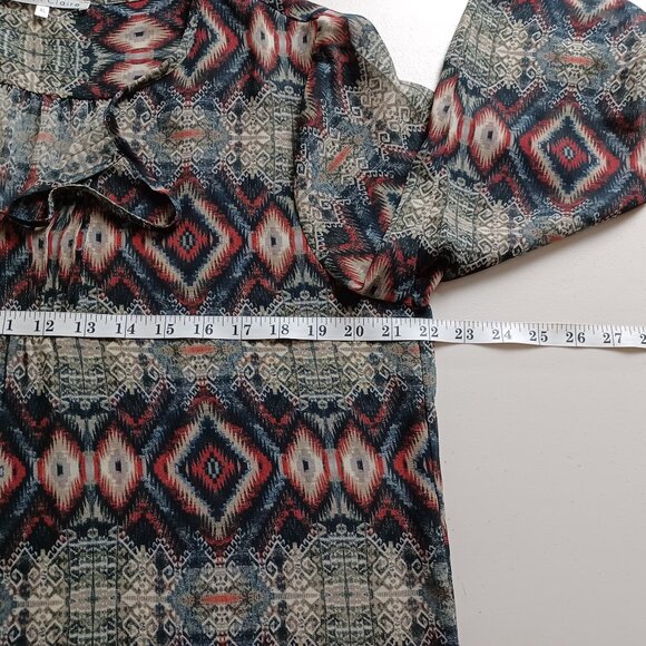 Violet & Claire Aztec Pattern Blouse - Picture 12 of 16